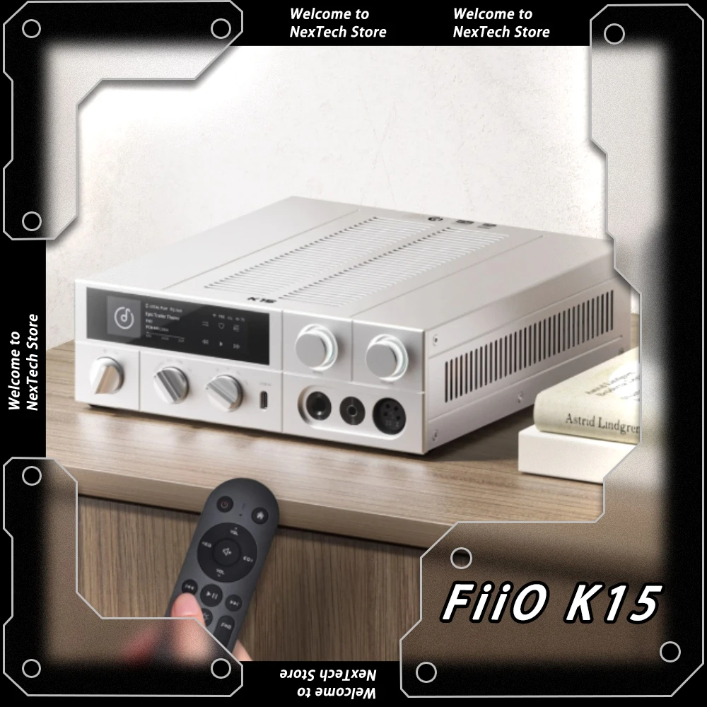 FiiO K15 HiFi DAC مضخم ضوت سماعات الأذن سطح المكتب DSD فك الكل في واحد آلة UAK4497S * 2 SB/بصري/محوري/RCA مدخلات واي فاي BT