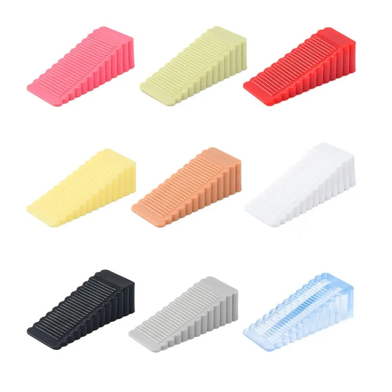 

Silicone Door Stopper Reusable Shock Absorbent Block Wedge Doorstops Door Handle Stopper Home Office Door Anti-collision Stopper