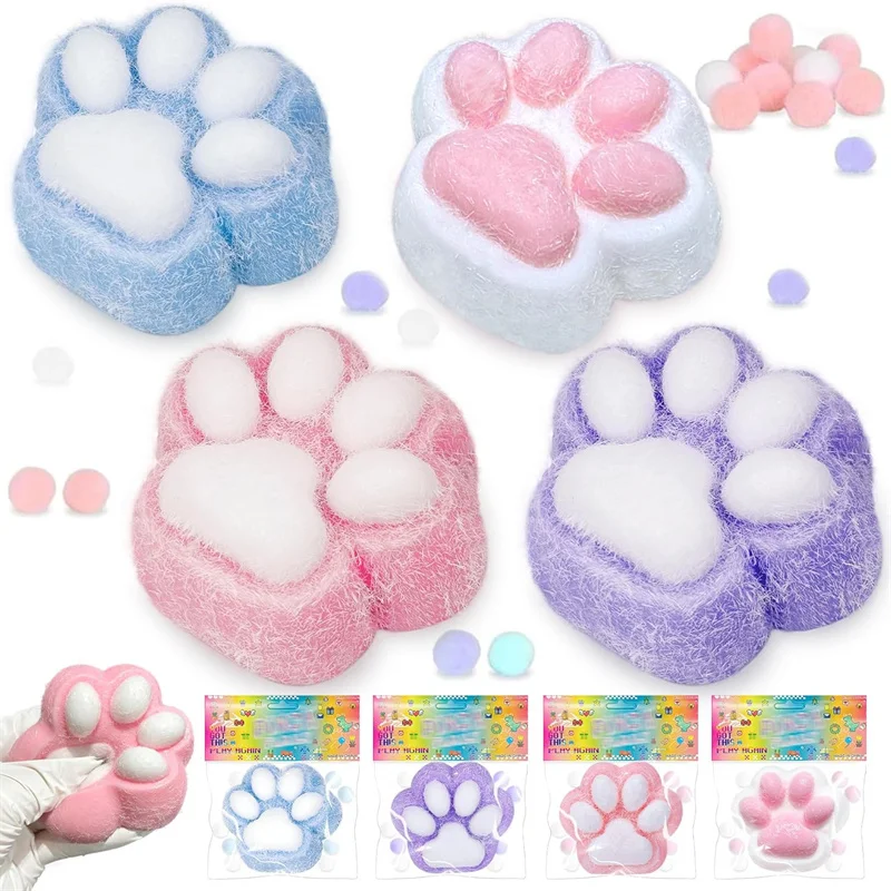 Taba Squishy Cat Paw lindo Fufu Squishy alivio del estrés divertidos juguetes antiestrés cosas novedosas para niños adultos regalo de recuerdo de fiesta