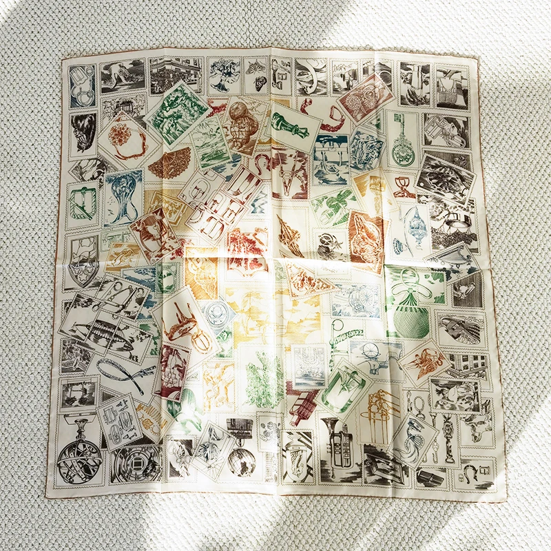 

Шелковый твиловый платок 14 мм для сумок, с подвернутыми краями, банданы, шали, квадратные платки для женщин, шейные банданы, фулярд 90 см