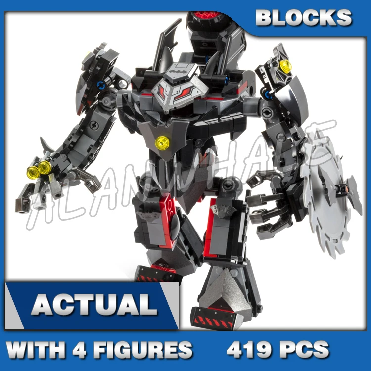 419pcs Super Fighter BatMech vs. Poison Ivy Mech Spinning Saw Blade 11234 Building Blocks Sets Compatible With Model