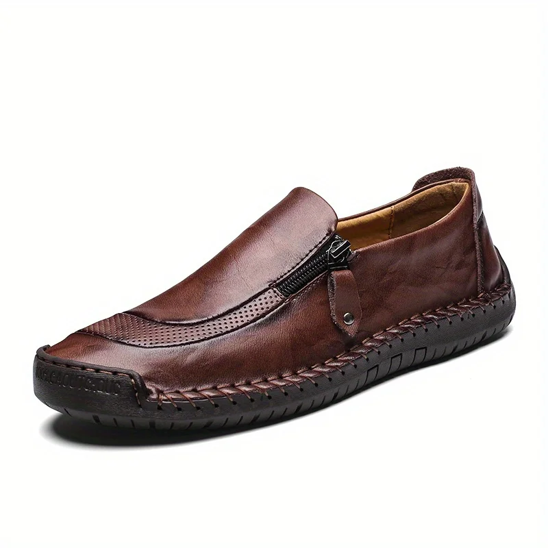 2024 Genuine Leather Shoes Men Loafers Soft Leather Men Casual Shoes New Male Footwear Black Brown Slip-on  Shoes for Men