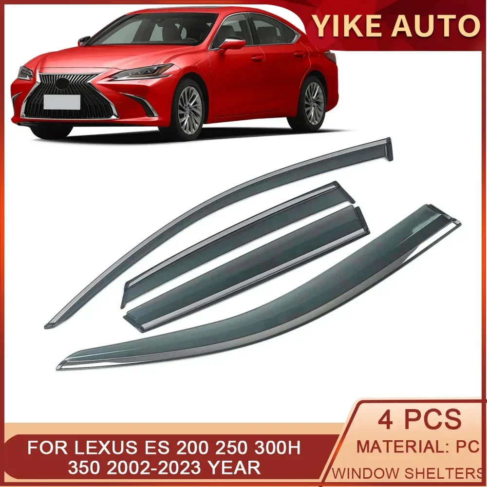 

For LEXUS ES 250/300h/350 2006-2023 Car Window Sun Rain Shade Visors Shield Shelter Protector Cover Frame Sticker Accessories