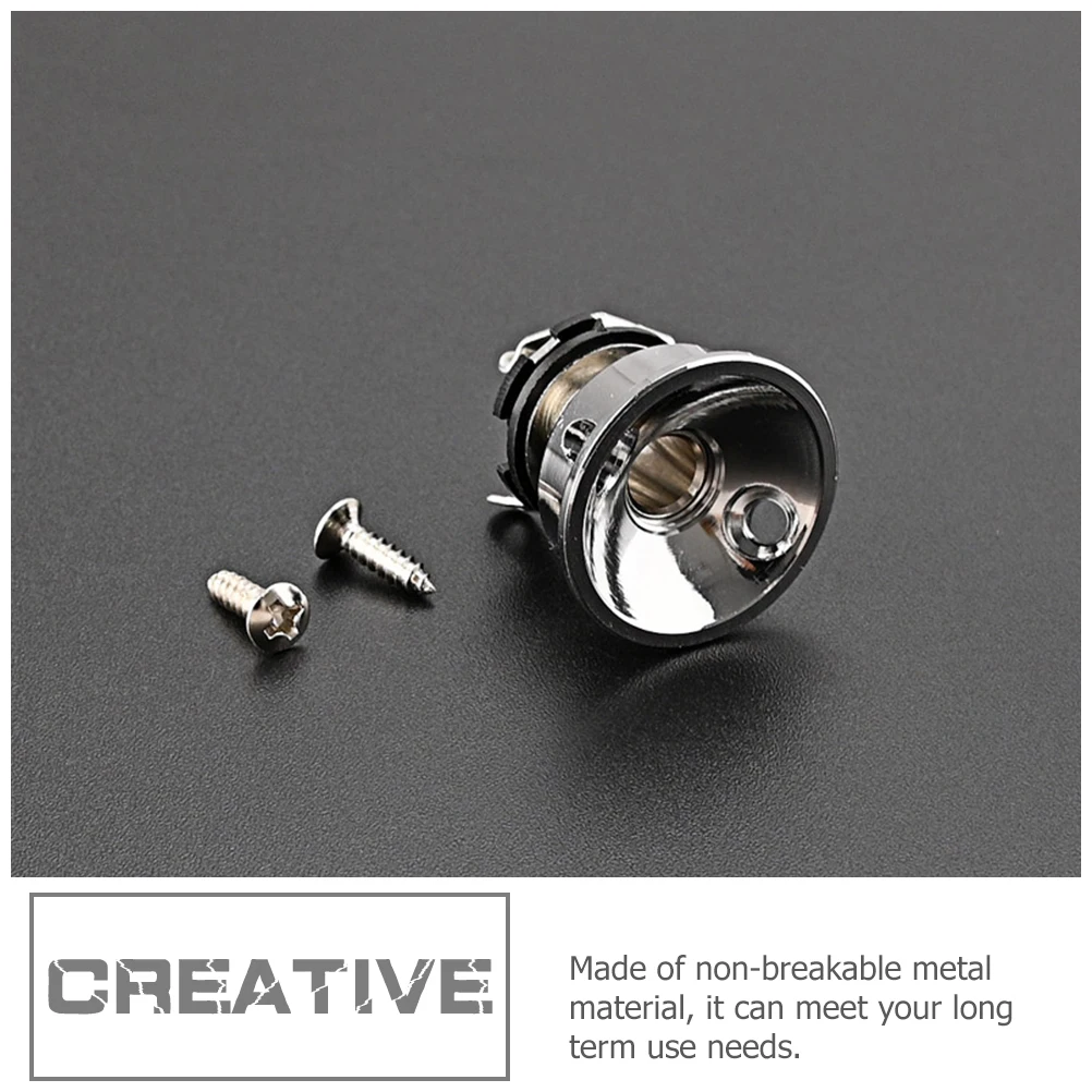 

Fingerboard Guitar Jack Set Electric Musical Instrument Socket Replacements Metal Output
