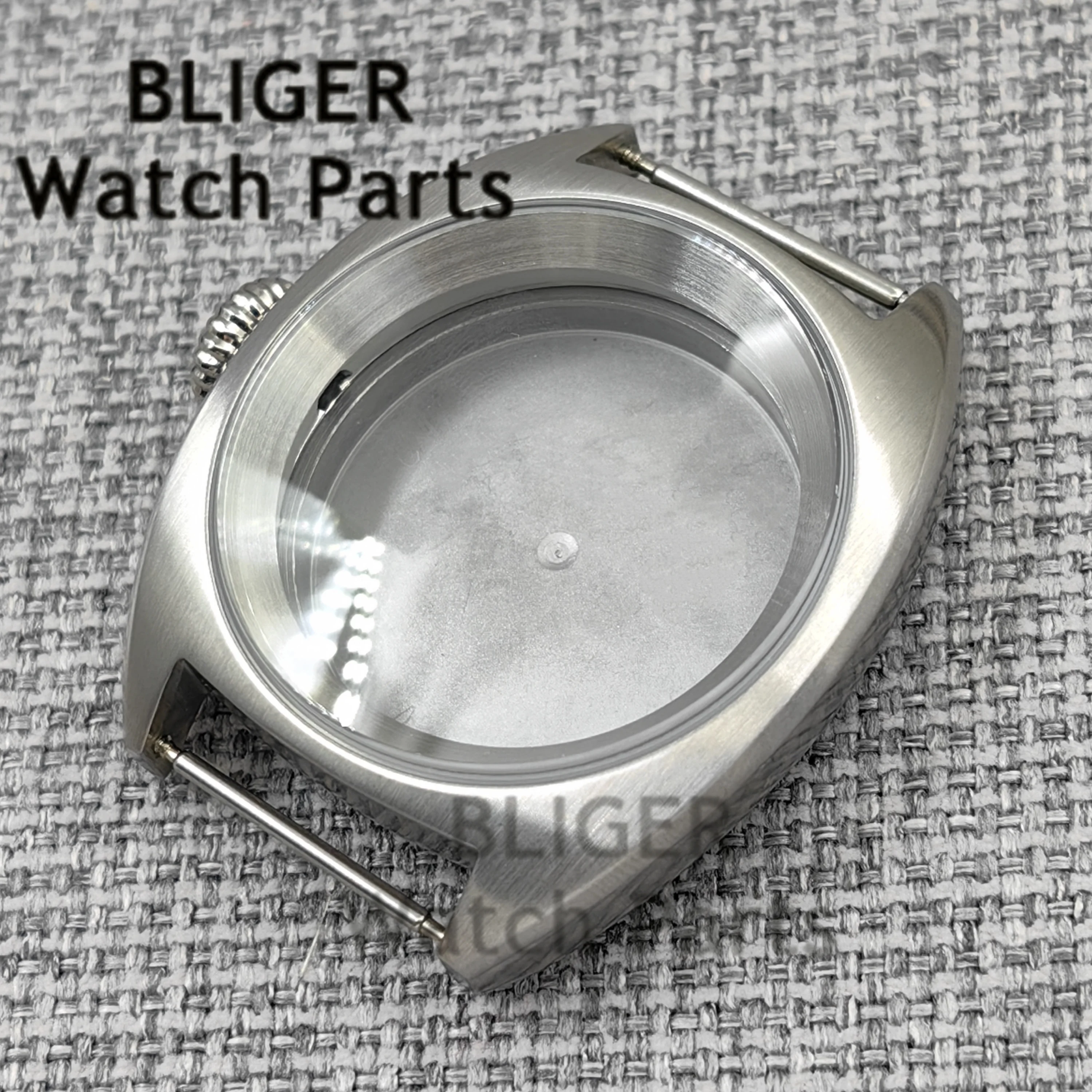 PVD Black36mm/39mm Double Domed Sapphire Glass Watch Cases Fit NH34 NH35 NH36 NH38 ETA2824 PT5000 Movement Big Crown/Small Crown