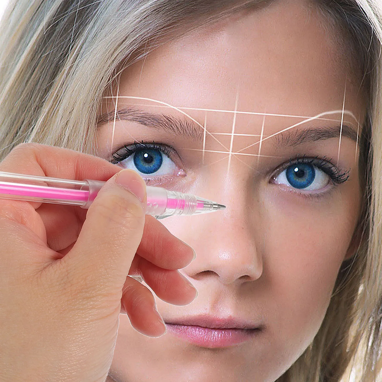 

6Pcs Skin Marker Pens Portable Eyebrow Marking Pen Position Marker for Surgery Tattoo Precise Drawing