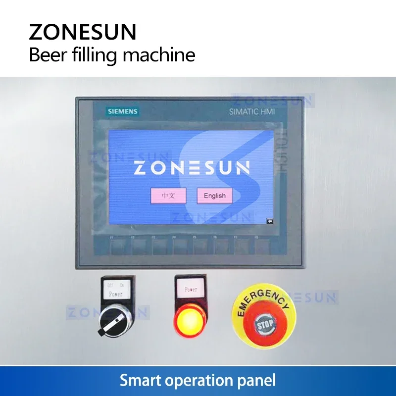 ZONESUN ZS-CBFS4 Automatic Beer Can Filling Seaming Machine 700BPH Canning Monoblock Soda Drink Packaging Line