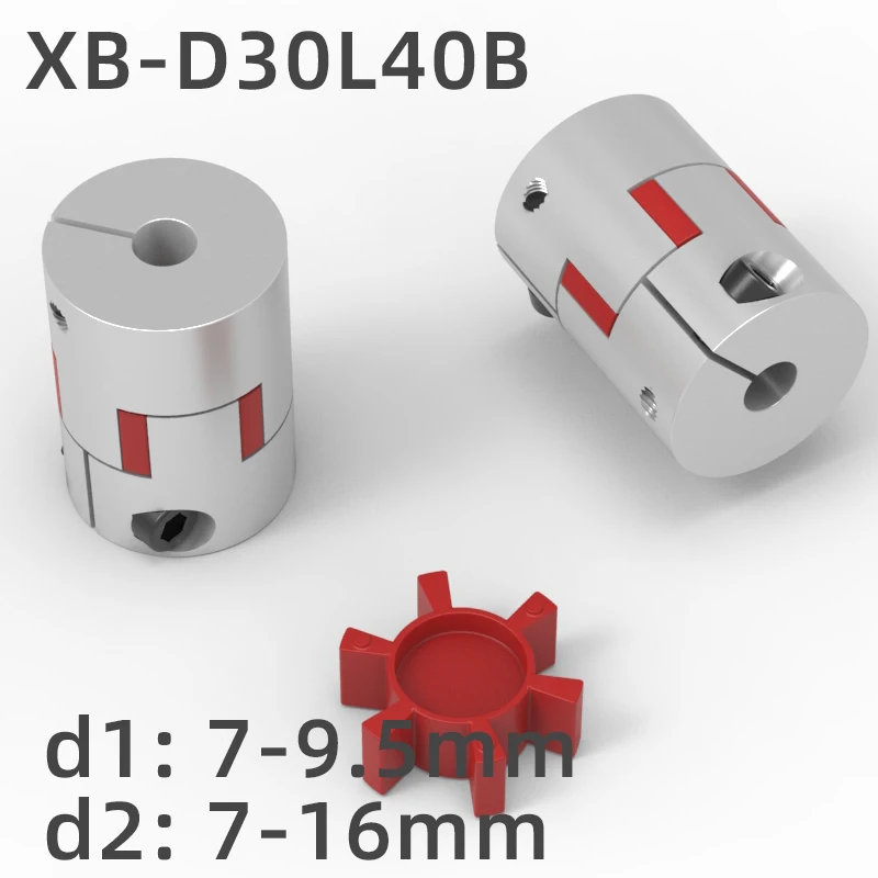 XB D30L40B Three Jaws Coupler Aluminium Plum Flexible Shaft Coupling Motor Connector CNC Flexible Couplings 5mm-16mm