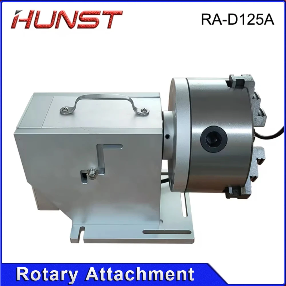 Hunst طاولة العمل الدوارة تشاك قطر 125 مللي متر مرفق دوار مع سائق DM5042 لآلة الوسم بليزر الألياف CO2 UV