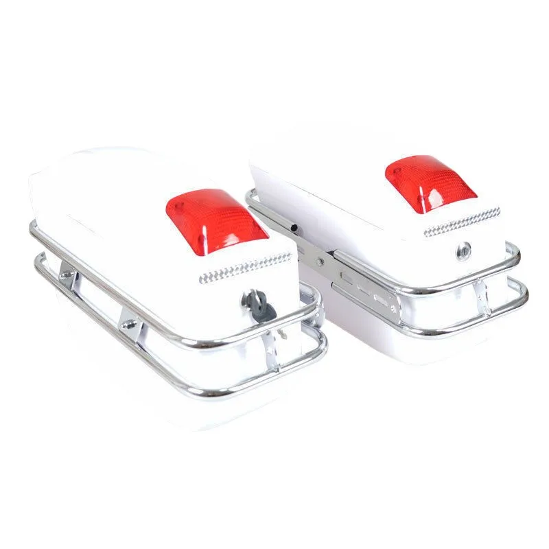

ABS hanging box motorcycle side two boxes three boxes side hanging side modified trunk tail box with light