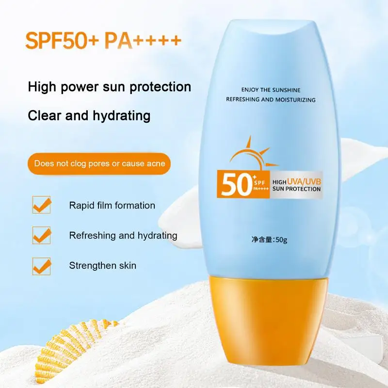 1pcs new Sunscreen Sun Cream SPF 50+ Summer Facial Body Sunblock Skin Protective Anti-Aging Oil-control Waterproof