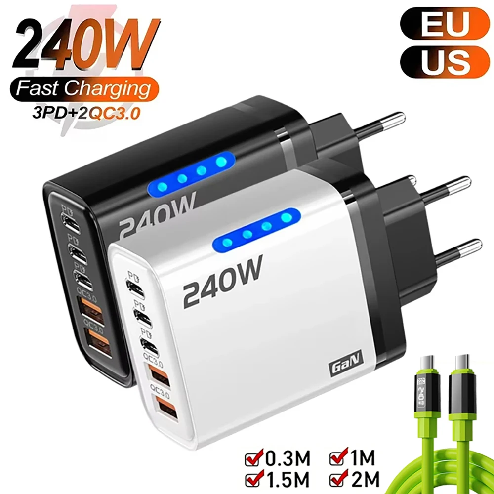 240W Gan Charger 5 …