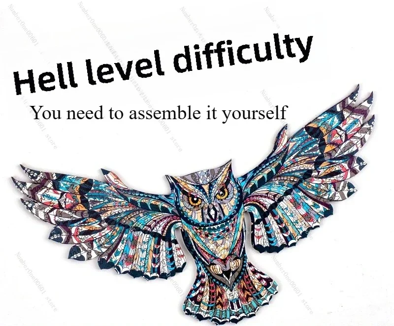 

"Hell Owl" Decrypts The Puzzle Пазл для взрослых Нерегулярный деревянный подарок на День защиты детей