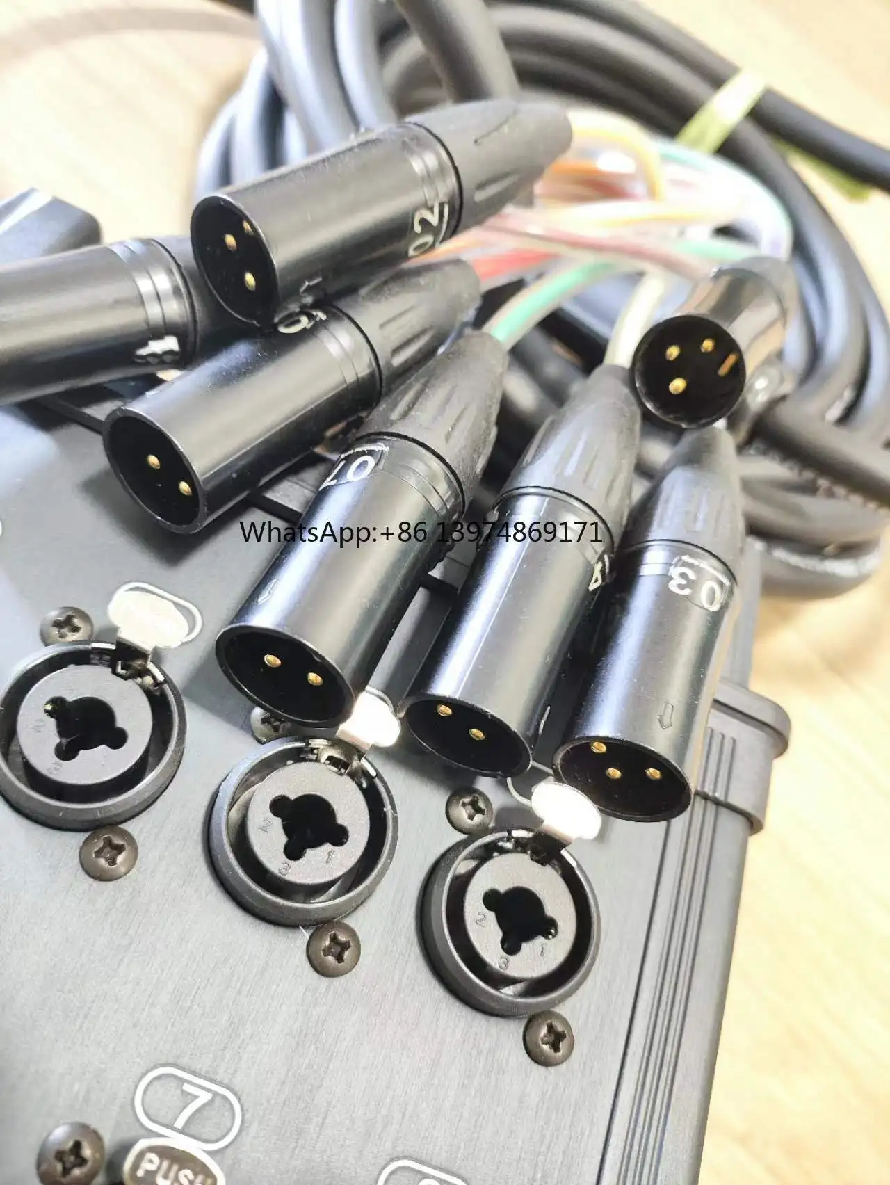 8 Ways XLR Male To XLR/6.5MM 6.35MM Female 3PIN Professional Multi-Media Mobile Stage Signal Performance Portable Cable Audio