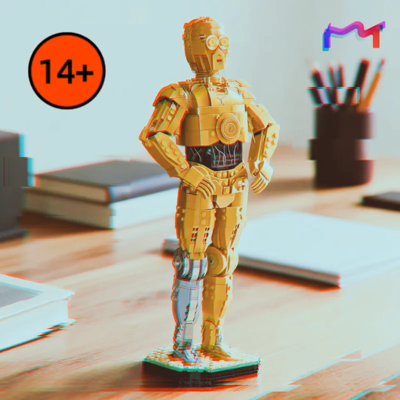 1140 pièces Disney Star bataille C-3PO droïde Robot blocs de construction modèle briques MOC-75398 assemblage jouets anniversaire cadeaux de noël