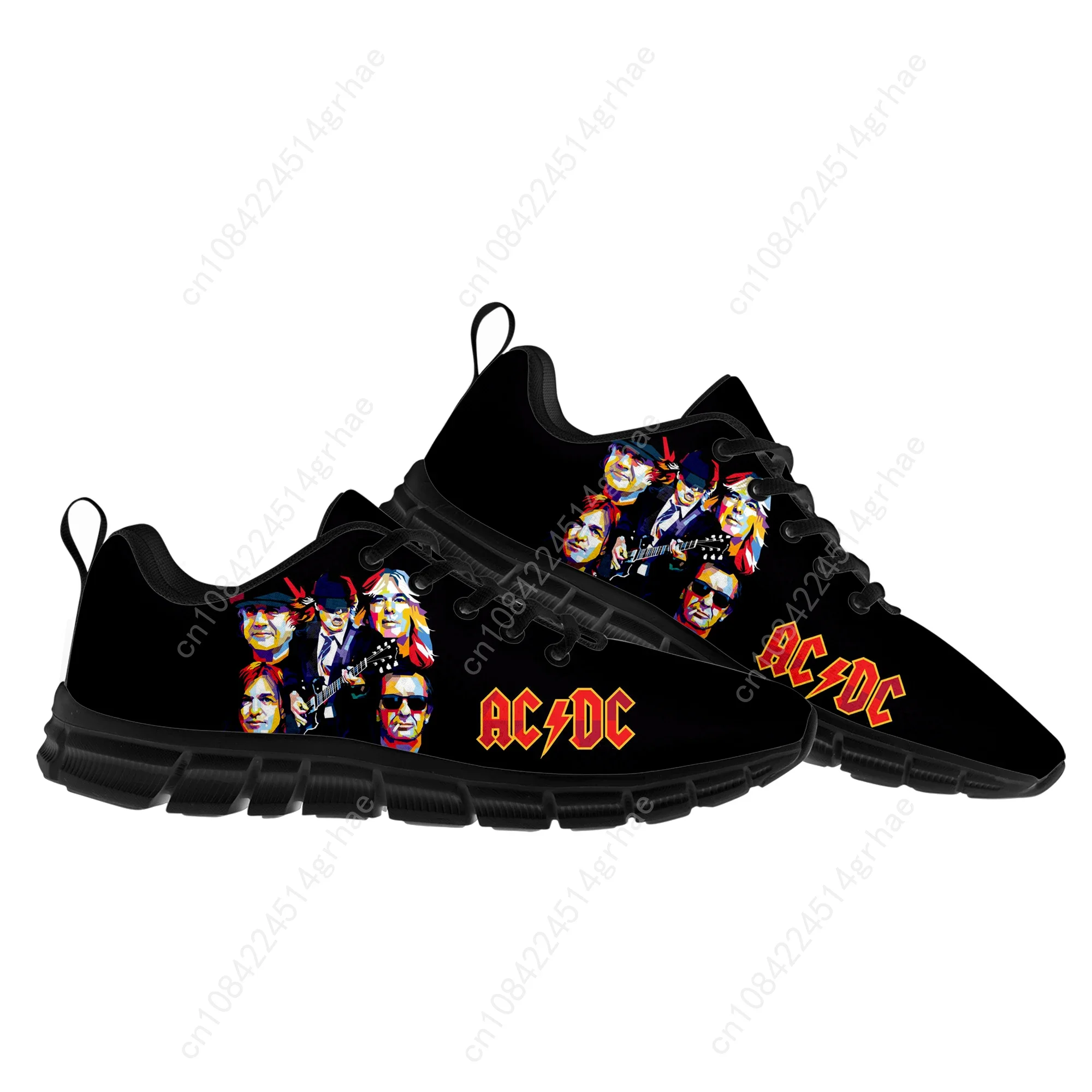 A-AC Rock Band D-DC Sports Shoes Mens Womens Teenager Kids Children Sneakers Casual Custom Made High Quality Couple Shoes Black