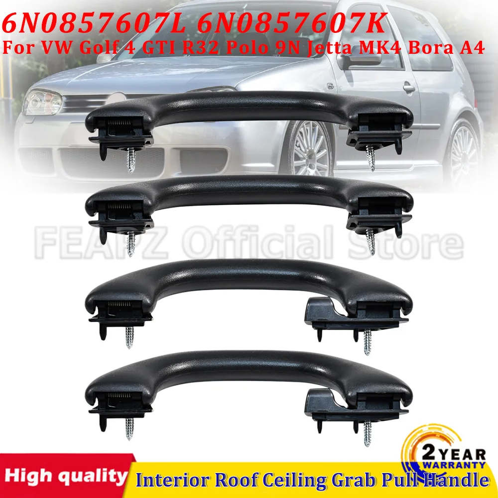

For VW Golf 4 GTI R32 Polo 9N Jetta MK4 Bora A4 6N0857607L 6N0857607K 4PCS Interior Roof Ceiling Grab Pull Handle Auto Parts