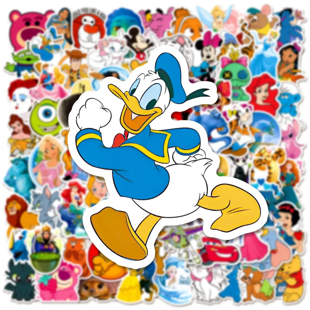 100Pcs Disney Mixed Cartoon Stickers Mickey Decals DIY Laptop Luggage Phone Motorcycle Waterproof Sticker Children Toy image 4