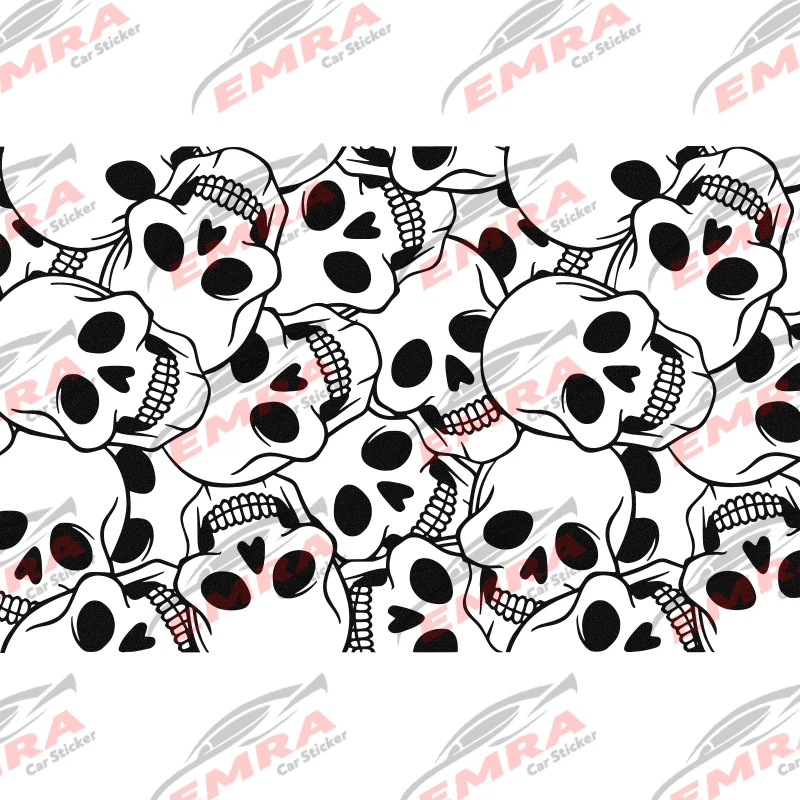 Fear Skull Quarter Window Car Sticker Suitable for Most Vehicles Decoration Die Cutting Accessories Waterproof Vinyl Decals