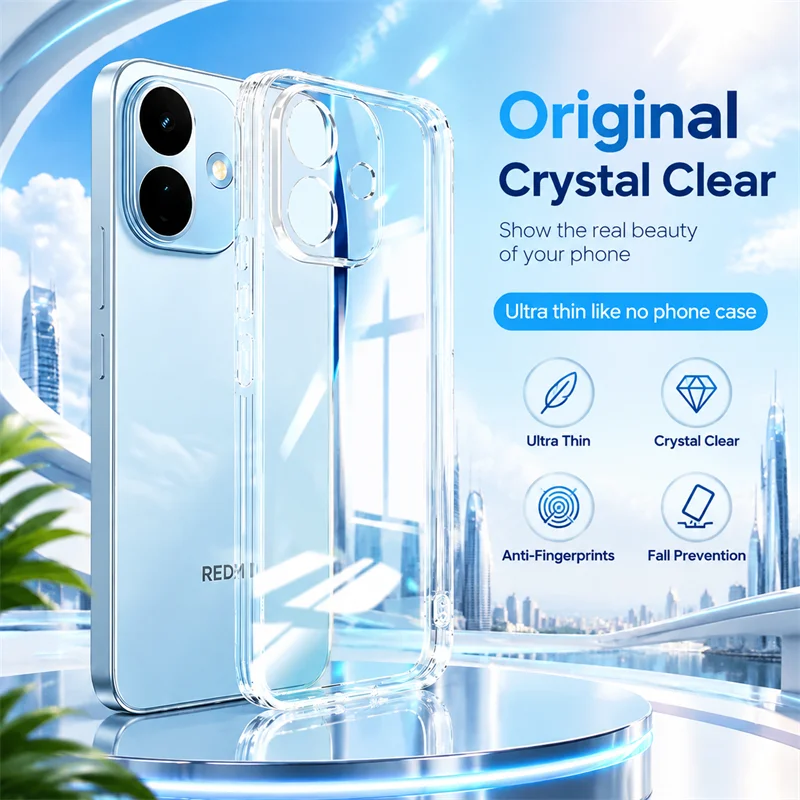 Weiche Silikon-TPU-Hülle für Xiaomi Redmi Note 17 Pro Max Note17 17Pro 5G Hochwertige Schlanke Transparente Stoßfeste Original-Hülle
