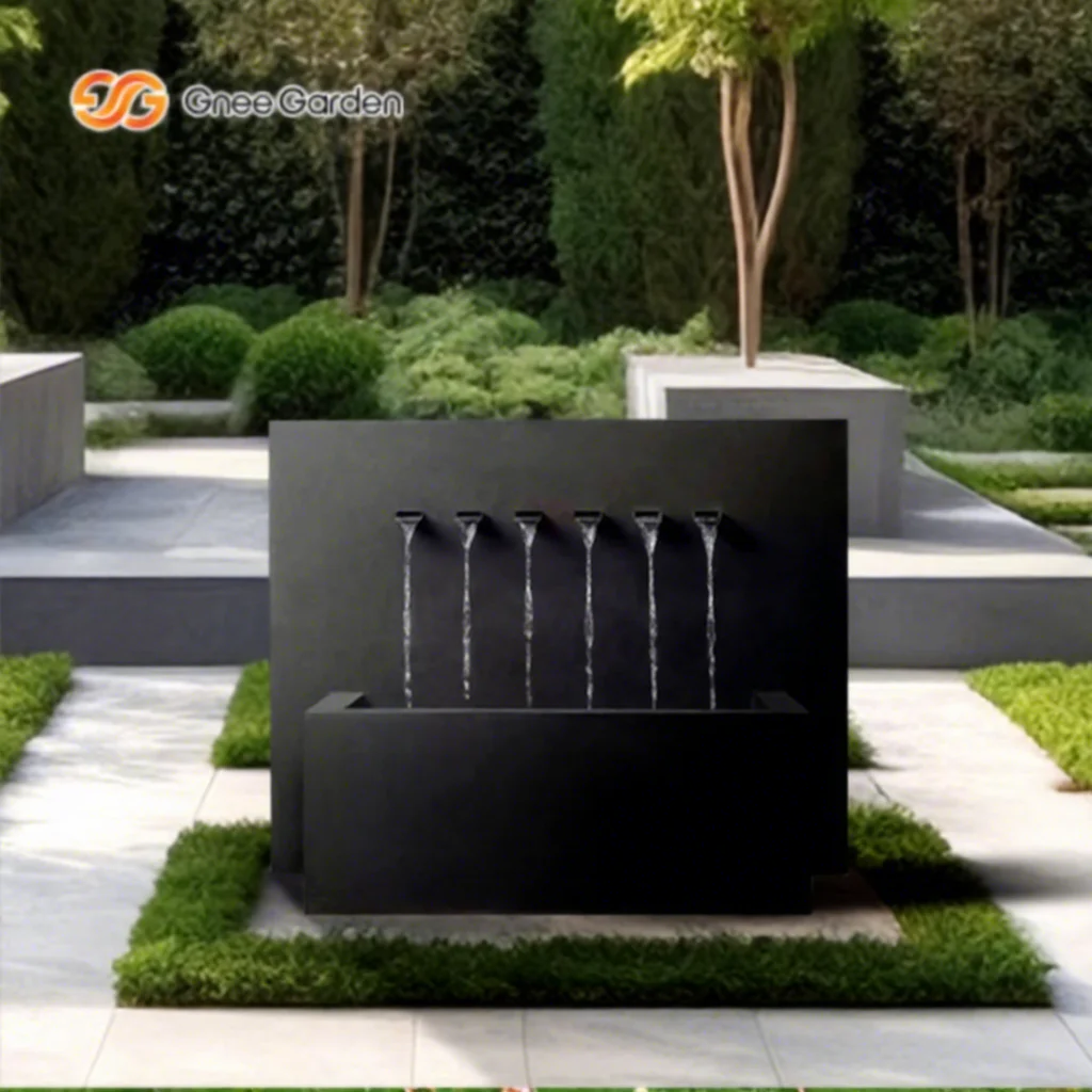 

Powder Coated Rectangular Galvanized Water Tables Garden Water Features