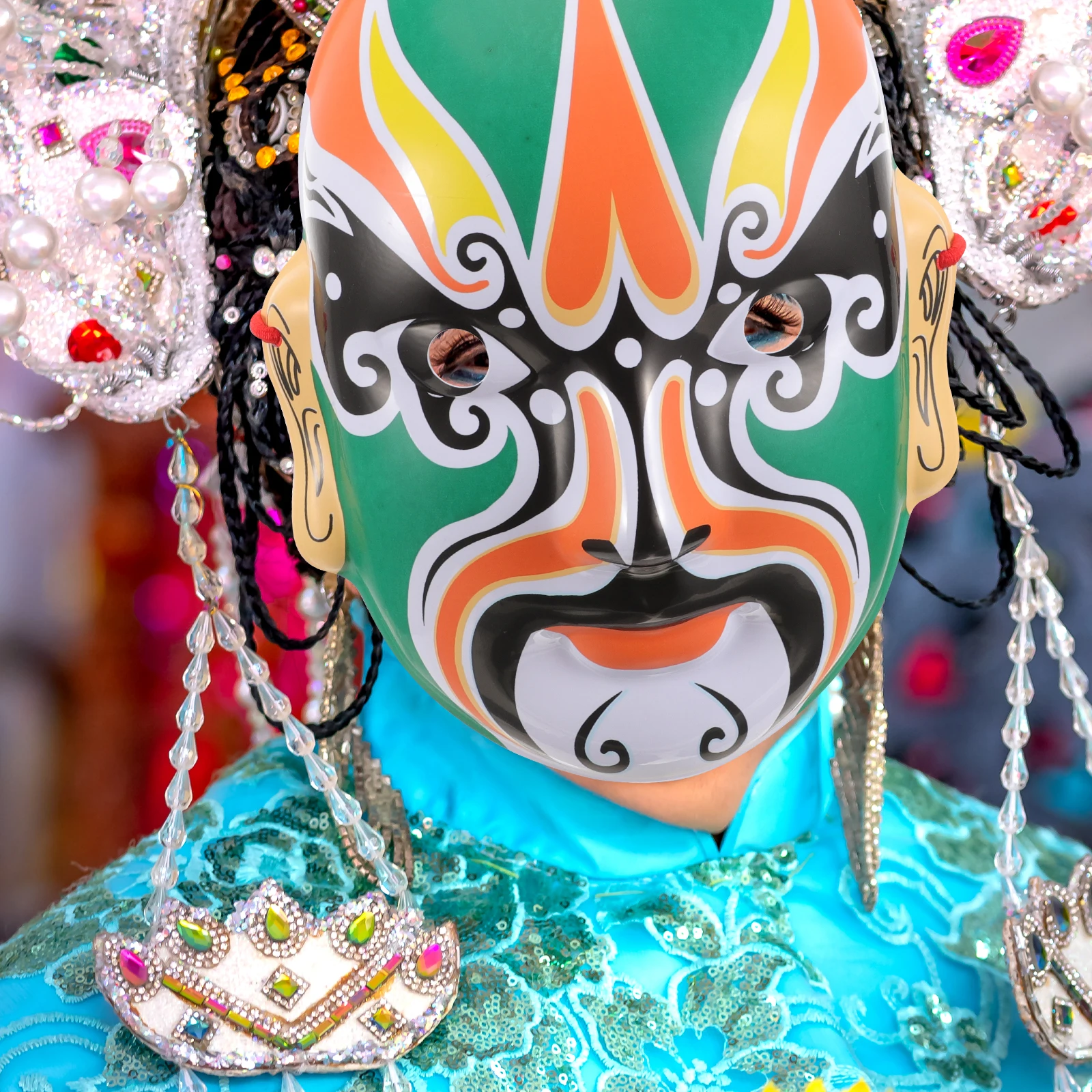 

Halloween Decoration Peking Mask Cosplay Traditional Chinese Portable Party