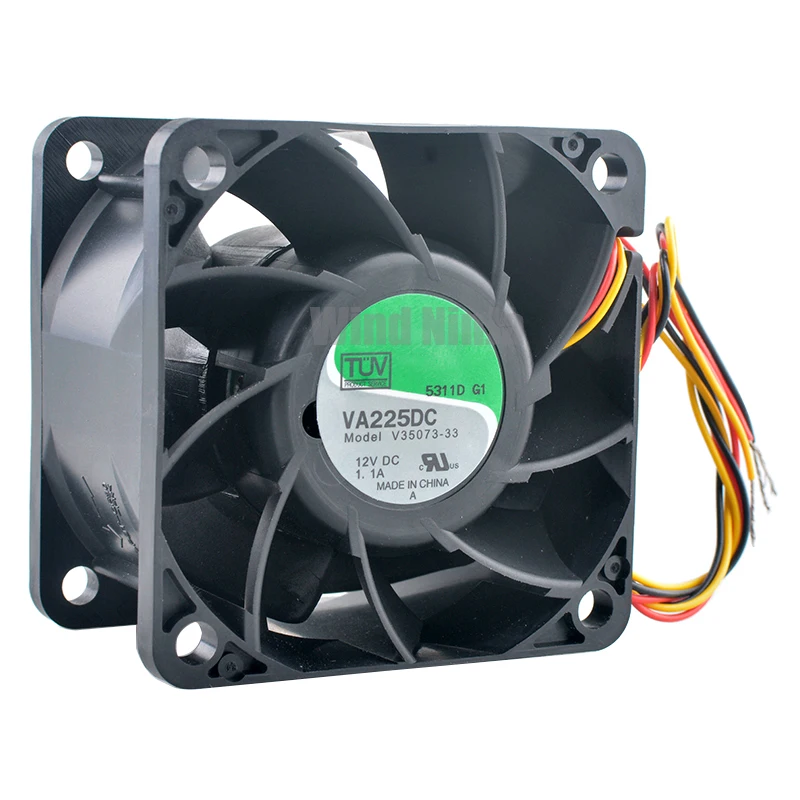 VA225DC V35073-33 6cm 60mm ventilador 60x60x38mm DC12V 1.1A 3 linhas de rolamento de esferas duplo ventilador de resfriamento de alta velocidade para servidores