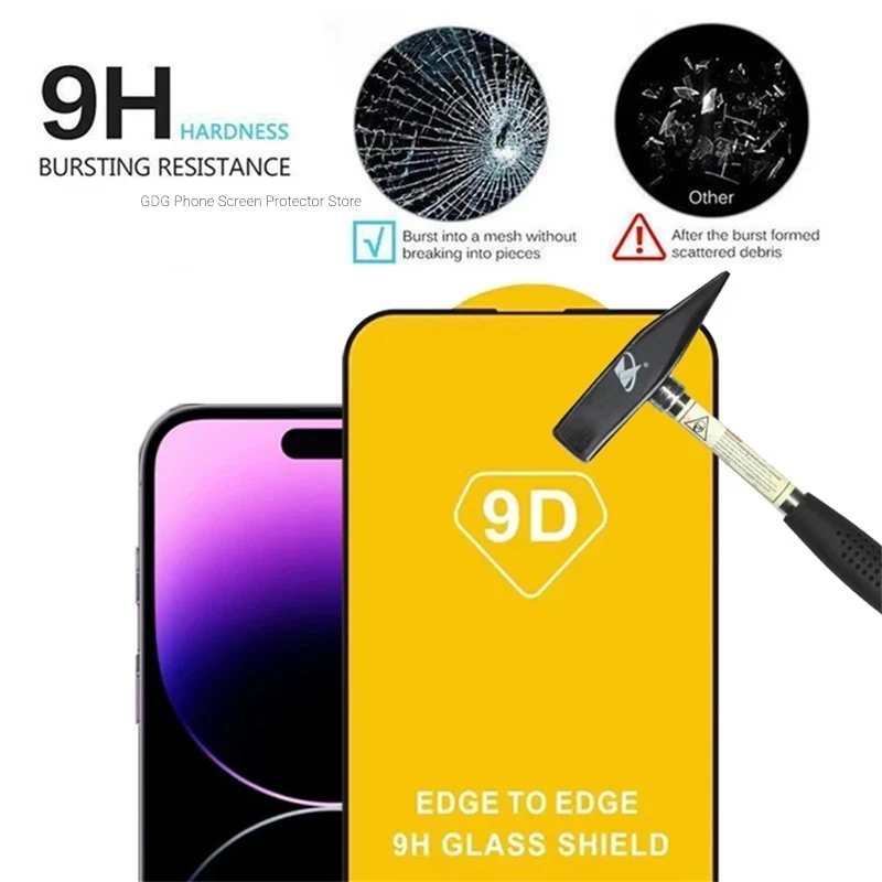 9D Tempered Glass for iPhone 14 15 Pro Max 12 Mini 14Plus Screen Protector for iPhone 13 PRO XS MAX Camera Lens Protective Glass