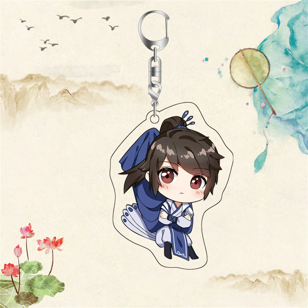 Hot Cartoon The Husky and His White Cat Shizun Chu Wanning Mo Ran Q Edition Acrylic Keychain SchoolBag Decor Friend Gifts 6cm