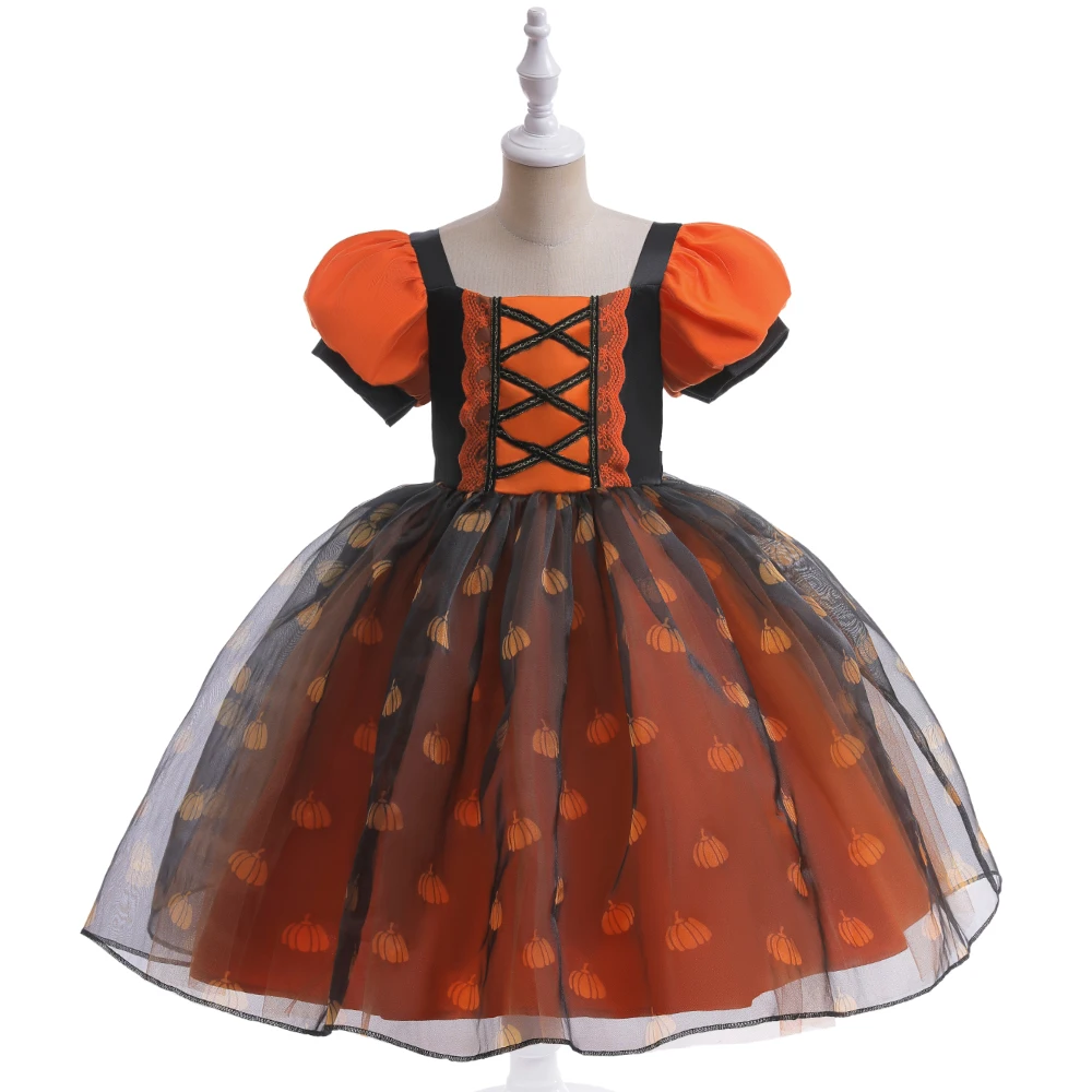 Elegante Halloween-Partykleider für Mädchen, schicke Schleifenkleider für Hochzeiten, Brautjungfern, Geburtstage, Prinzessinnen-Abendkleider, Mädchen-Ballkleider, Weihnachtskostüme – Detail 2