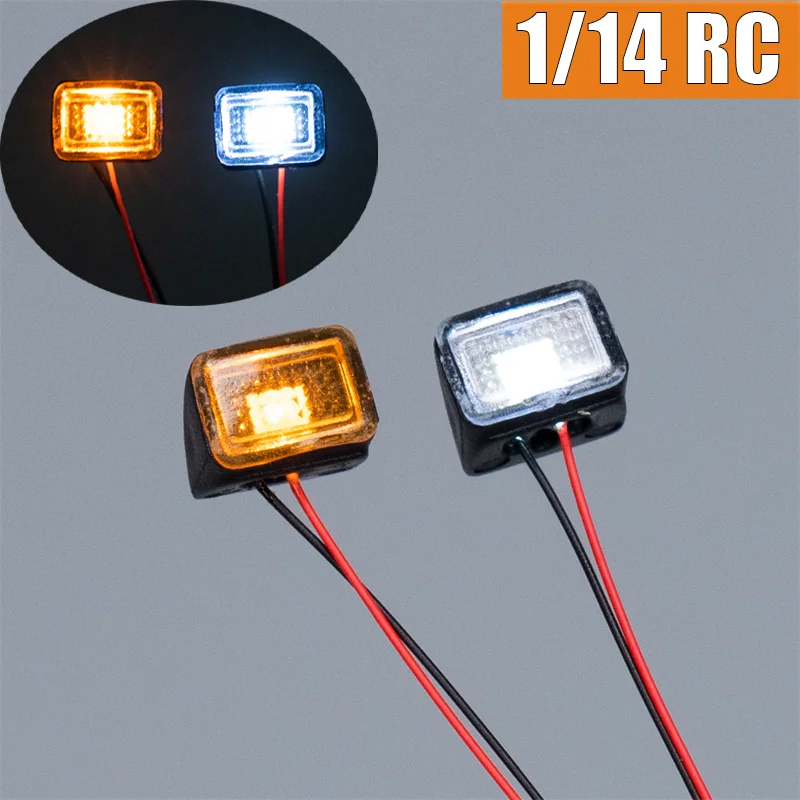 2pcs LED 3V Contour Lamp Roof Lights 1/14 RC Truck for SCANIA Tamiya 770S R620 for VOLVO ACTROS AROCS Model Car DIY Parts