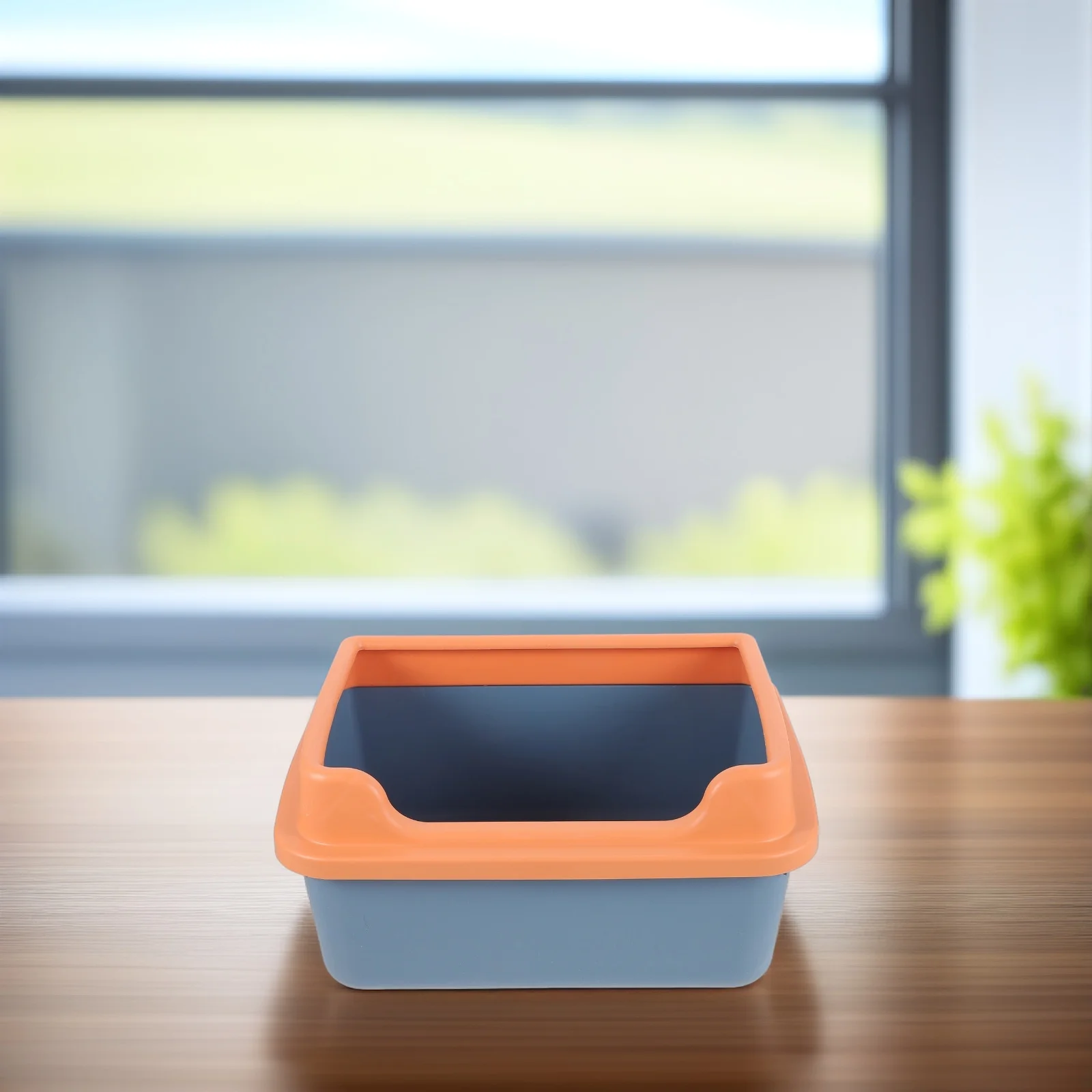 

Cat Litter Box Small Kitten Plastic Sand Basin Clean Toilet Tray Travel Semi Enclosed Spilling Prevention Large Opening Safety