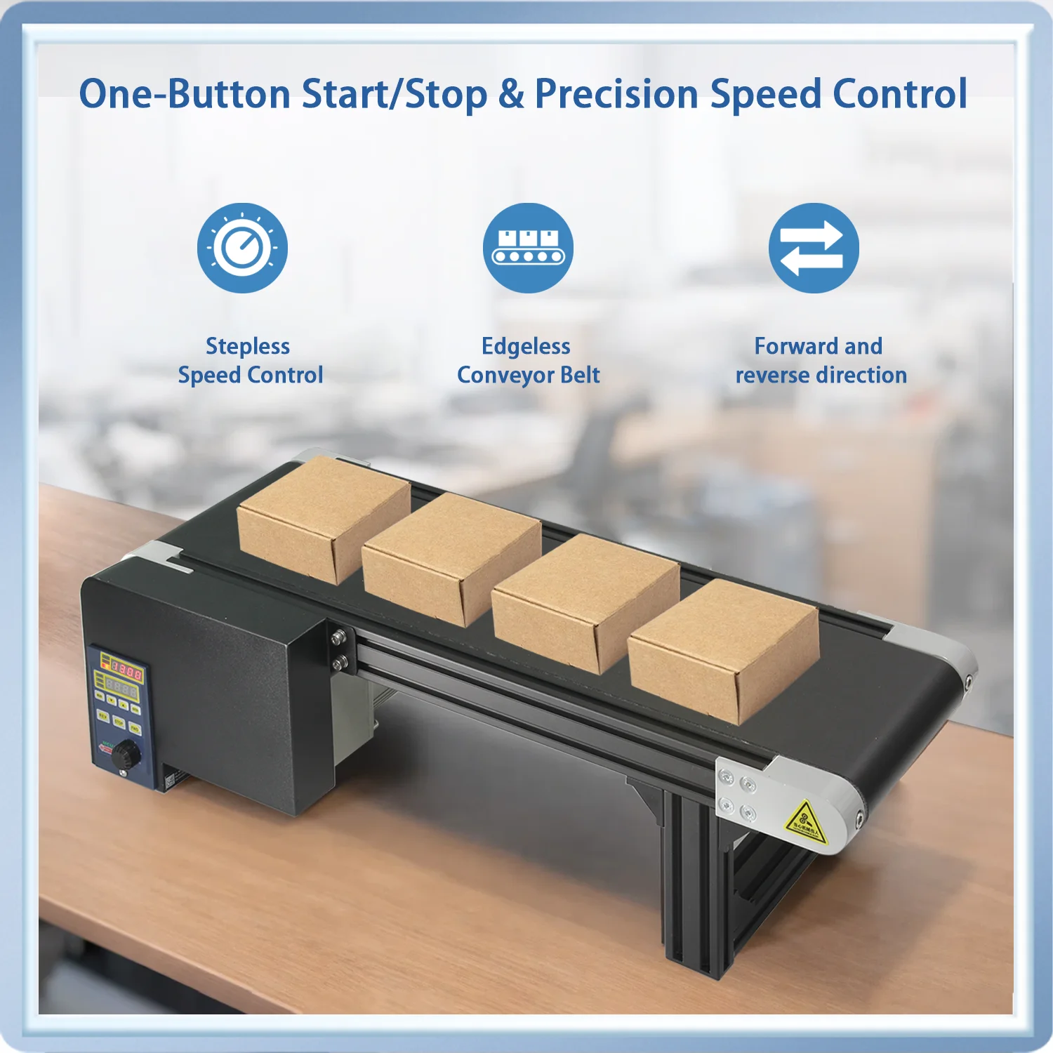 DCODE DN2 Aluminum Mini Conveyor Belt Adjustable Speed Electric Conveyor High Speed Conveyor Belt for Assembly Line