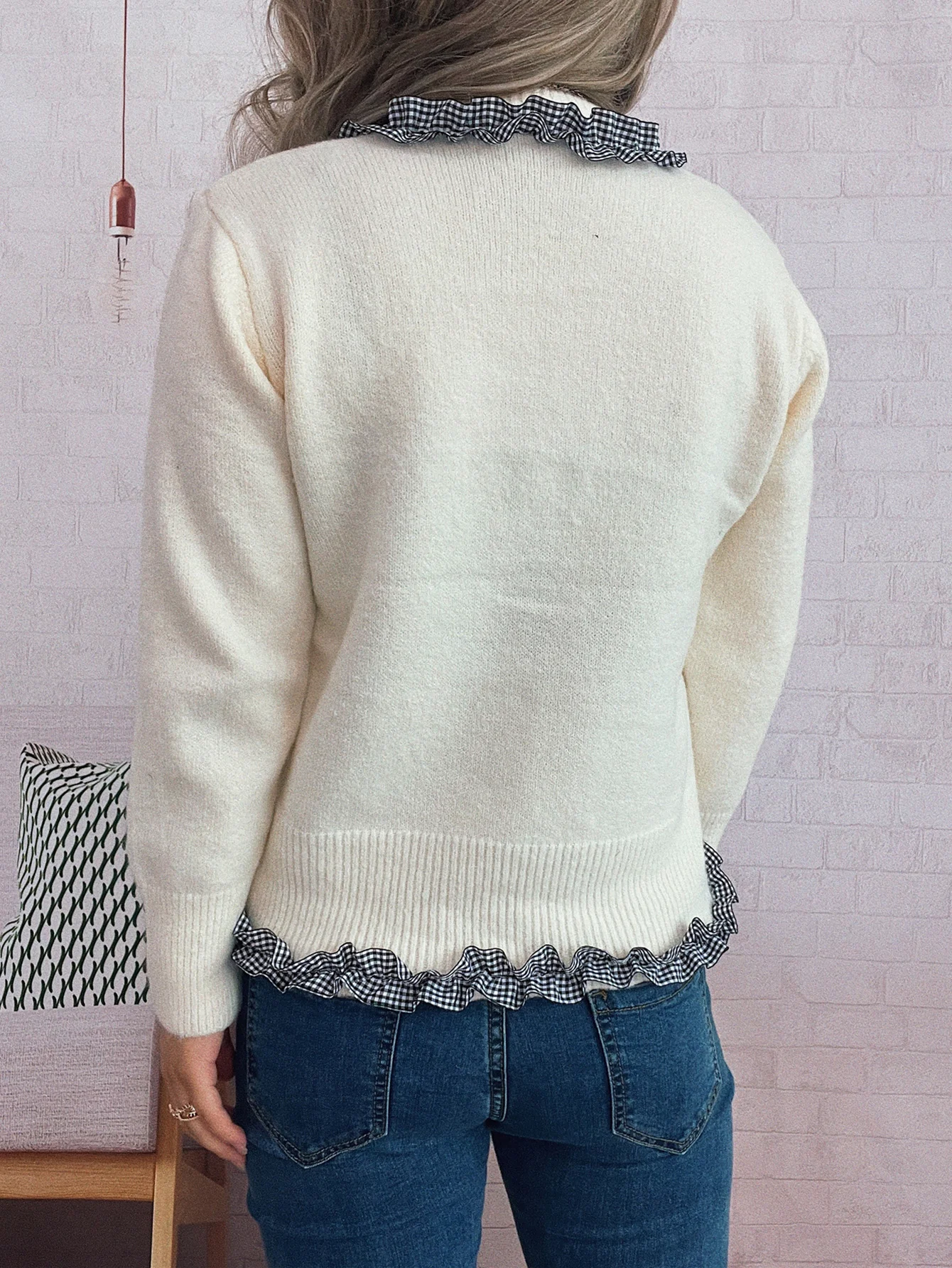 Cárdigan de manga larga con cuello redondo para mujer, camisa abierta holgada de estilo de viaje, ropa de abrigo informal a la moda para otoño e invierno