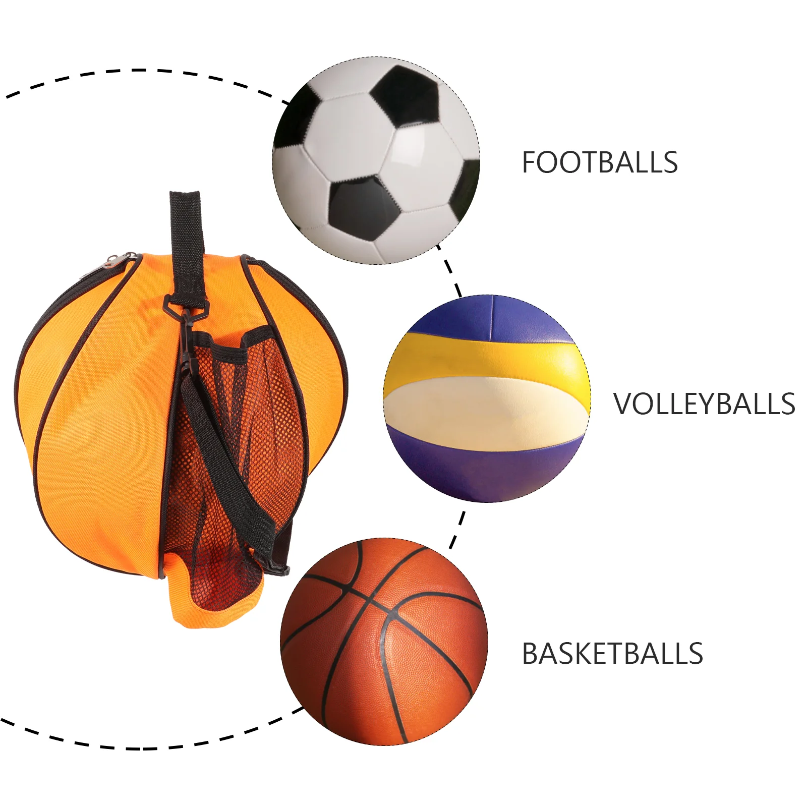 Shoulder Basketball Bag Sport Balls Training Storage Convenient Backpack Stylish Football Sports Oxford Cloth Man Soccer