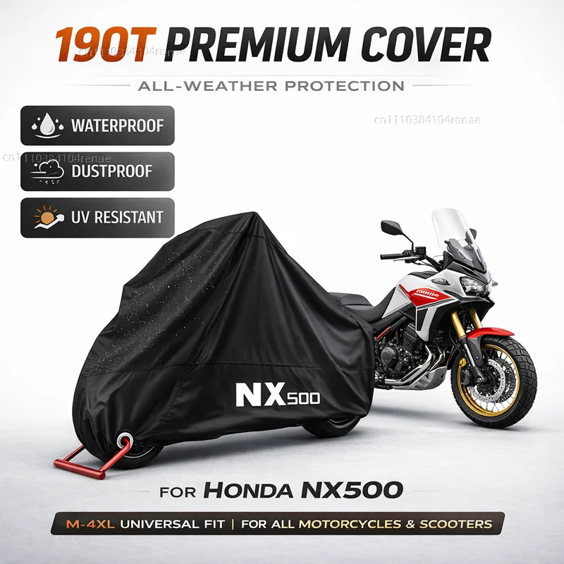 

For Honda NX500 NX 500 2023 2024 2025 NX400 CB500X CB 500X 190T Motorcycle Cover Waterproof Dustproof UV Protection All Season