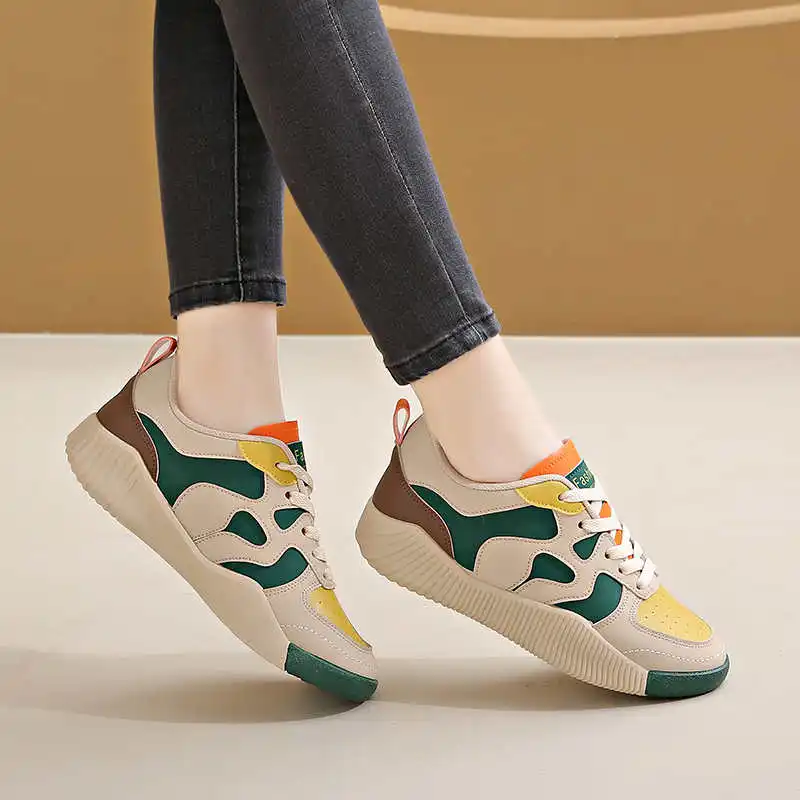 

Round Toe Spring-autumn Luxury Designer Shoes Woman Flats Sneakers Running Woman Sport Basquet Collection Lofers Gifts