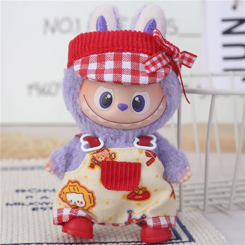 4.0 The Monsters Pin Love Series For Labubu Doll Workwear Fast Food French Fries Cosplay Clothes Fashion Coffee Ropa Clothing