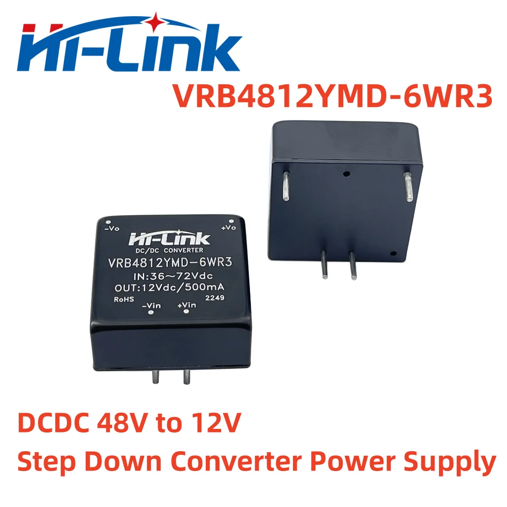 Hi-Link DC/DC 전원 공급 장치 모듈, VRB1205YMD-6WR3 VRB1212YMD-6WR3 절연 조절, 12V, 6W, 500mA 출력