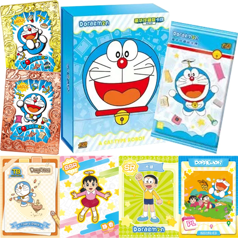 

Original Doraemon Exquisite Hobbies Collection Cards Deluxe Edition High Quality Animated Cartoon Character Cards Creative Gifts