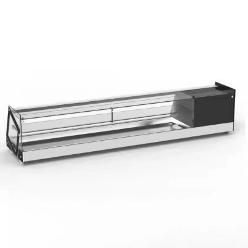 Double Desktop Sushi Cabinet Refrigerated Display Cabinet Deli Fresh-keeping Cabinet Salad Freezer Salmon Sashimi Cold Dishes