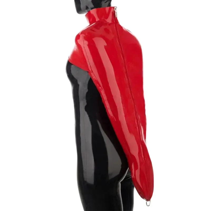 

ff34ashed@Exotic Unisex Shiny PVC Leather Armbinder Restraint Tops,Sexy Club,Full Sleeve,Bondage T-Shirts,Fetish,Skintight Novel