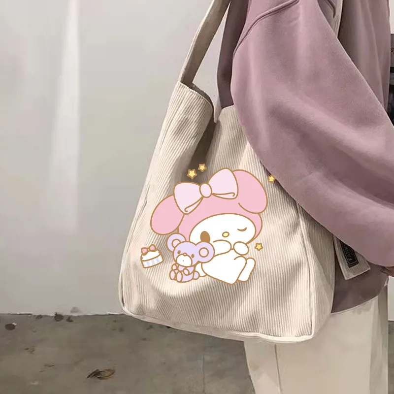 Sanrioes Kuromis Melodys Women's Shoulder Bag 2024 New Popular Women's Shoulder Bags Cartoon Anime Shoulder Fashion Women's Bag