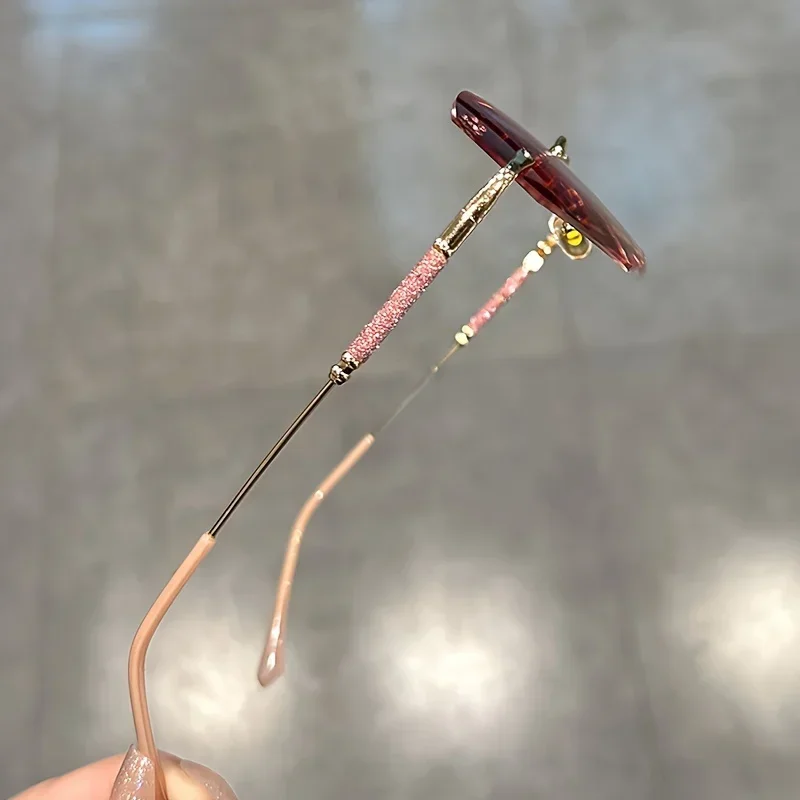 فراشة الوردي التدرج طويل النظر نظارات القط العين فرملس الماس نظارات القراءة بريق حجر الراين القراء للنساء