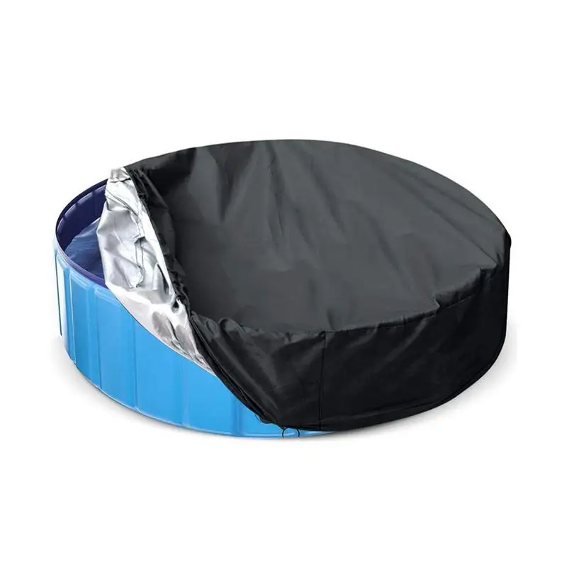 

Round Swimming Pool Solar Cover Foldable Dustproof Waterproof Winter Pool Cover For Inflatable Pets Pool Paddling Covers