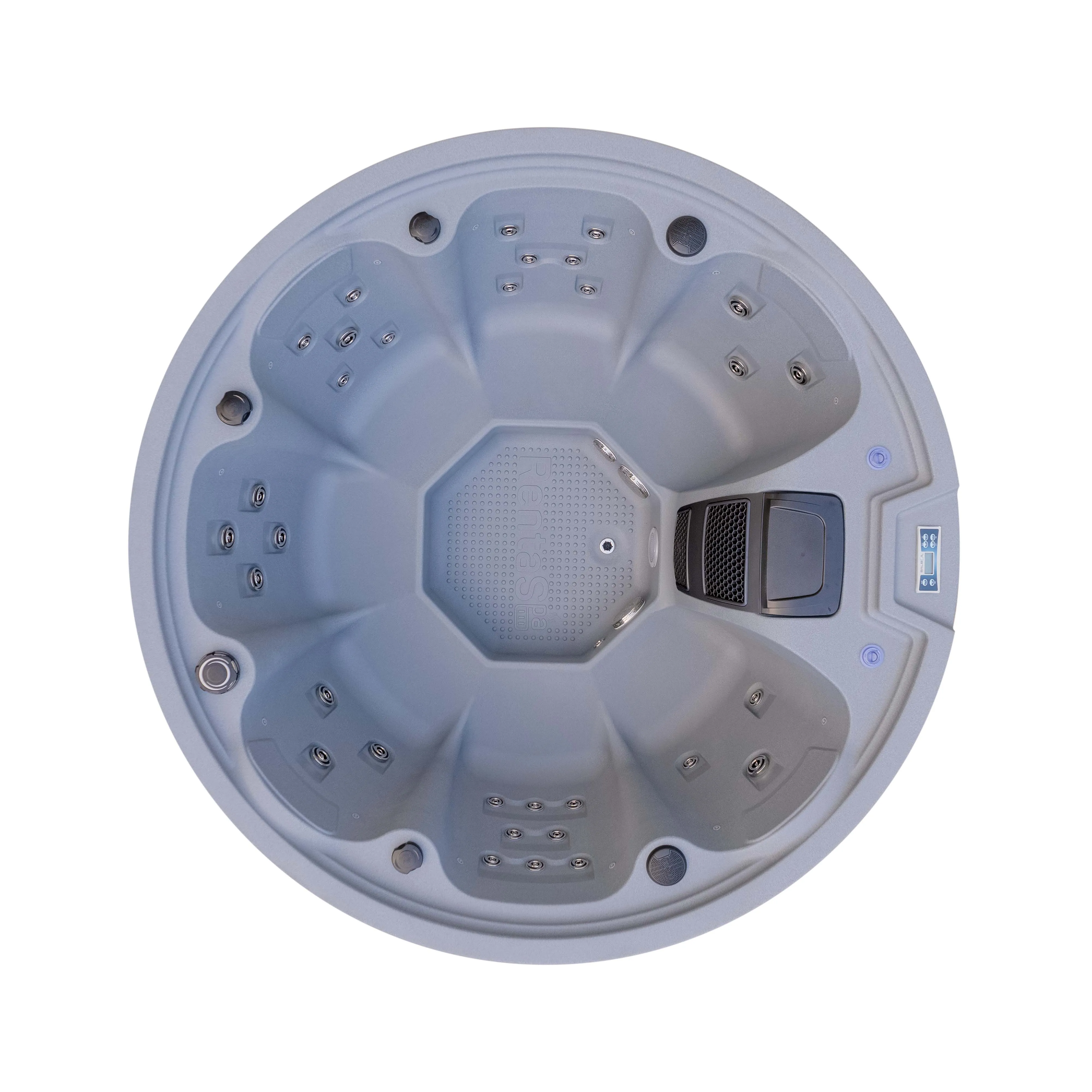7 Person Hot Tub, Round Massage Spa, Roto Mold Outdoor Spa Tub, 2000x2000x780mm Freestanding Whirlpool, for Family Relaxation view 4