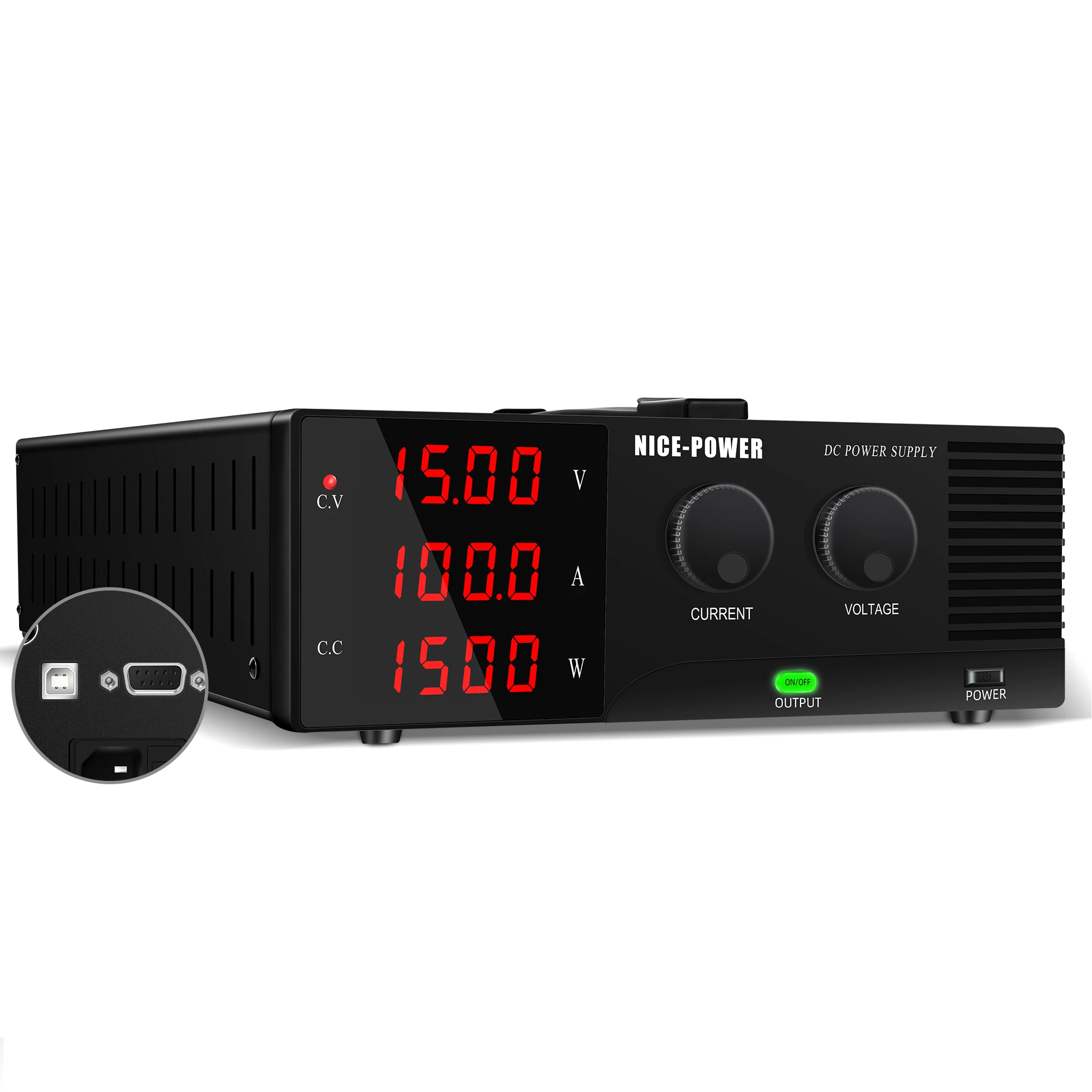 

NICE-POWER R-SPS15100 1500W DC Switching Power Supply 15V 100A Laboratory Battery Charge Maintenance Desktop Voltage Regulator