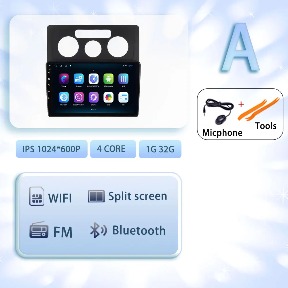 Android 15 Voor VW Volkswagen Caddy 3 2 K III 2004-2010 Autoradio Multimedia Video Player Navigatie stereo GPS Geen 2din geen dvd 4G - afbeelding 1