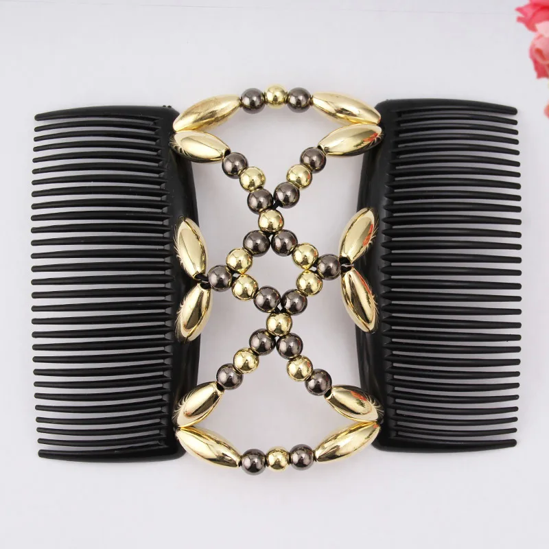 European and American Fashion Beaded Versatile Hair Comb Women\'s Handmade Beaded Versatile Magic Hair Comb Headwear Accessories