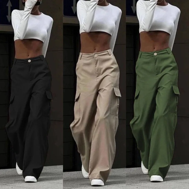 2025 Autumn Winter New Trendy Fashion Tailor-made High Waisted Workwear Trousers Casual Versatile Long Pants Women's Trousers